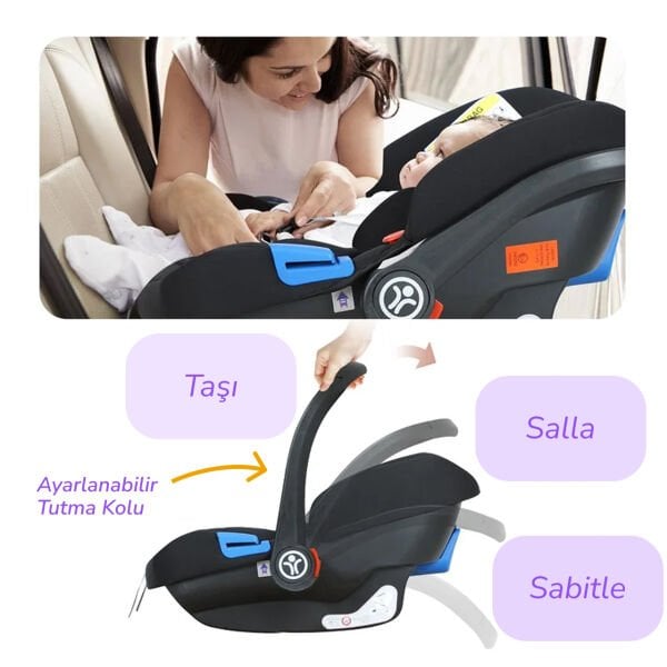 Huggy Revo 5 in 1 Travel Sistem Bebek Arabası 1 Ay